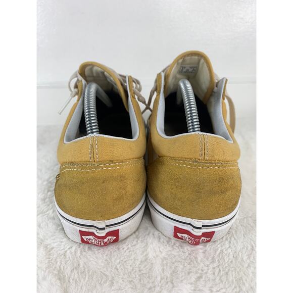 Vans Old Skool Yellow Suede Canvas Men’s Sneakers Size 9.5 - Picture 3 of 8